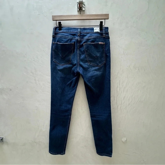 Hudson || Natalie Mid Rise Crop Super Skinny Jeans Size 26 Medium Wash - Picture 3 of 14